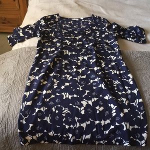 Floral navy dress